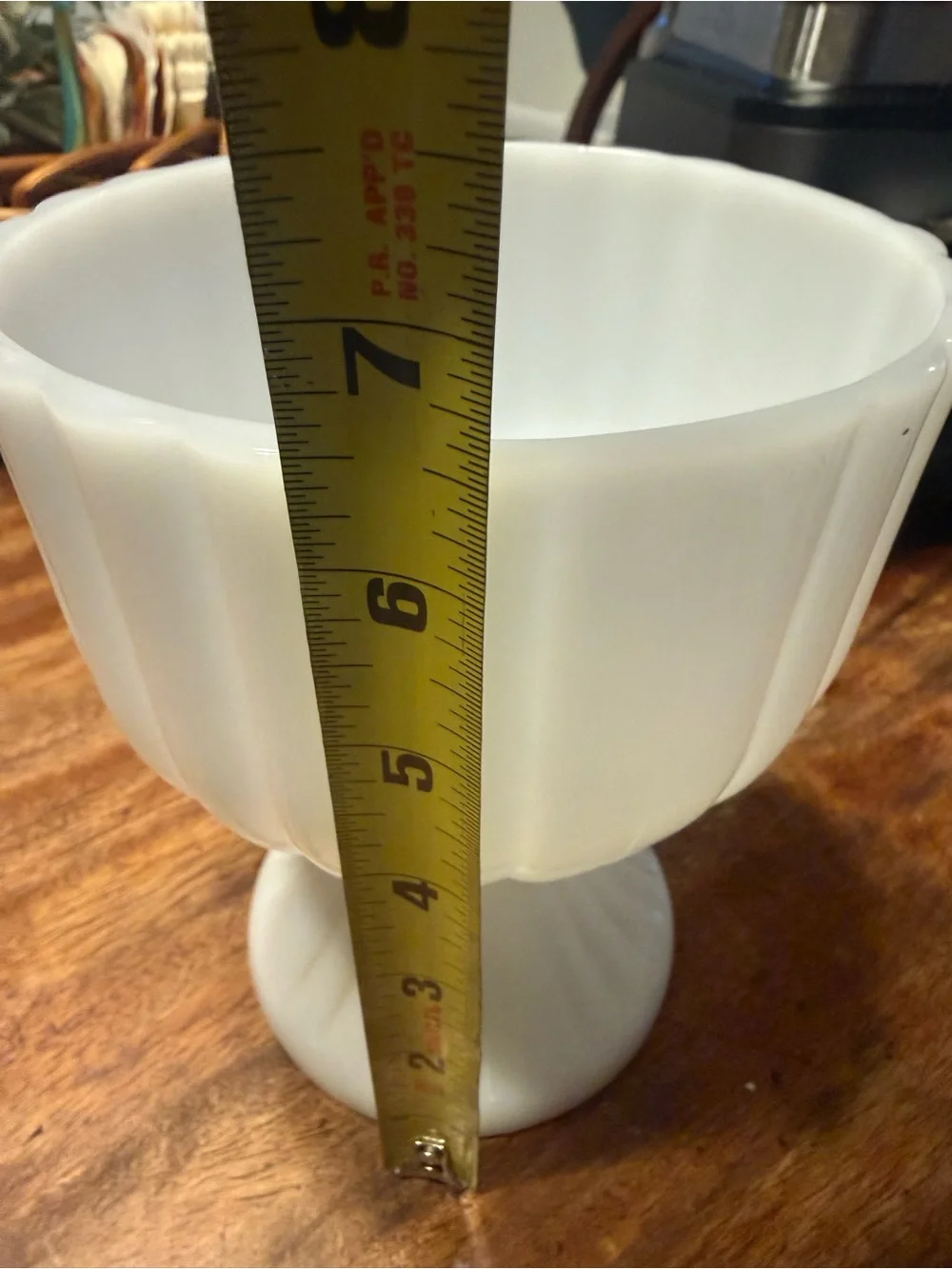 White Milk Glass Compote Pedestal Bowl - Classic Home Accent